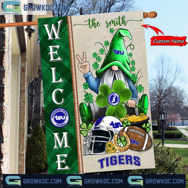 Tennessee State Tigers St. Patrick’s Day Shamrock Personalized Garden Flag