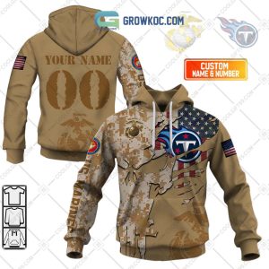 Tennessee Titans Marine Camo Veteran Personalized Hoodie Shirts