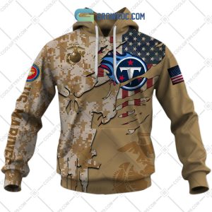 Tennessee Titans Marine Camo Veteran Personalized Hoodie Shirts