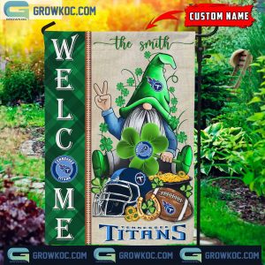 Tennessee Titans St. Patrick’s Day Shamrock Personalized Garden Flag