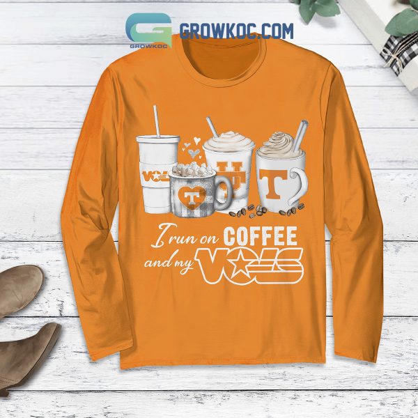 Tennessee Volunteers Run On Coffee Fleece Pajamas Set Long Sleeve