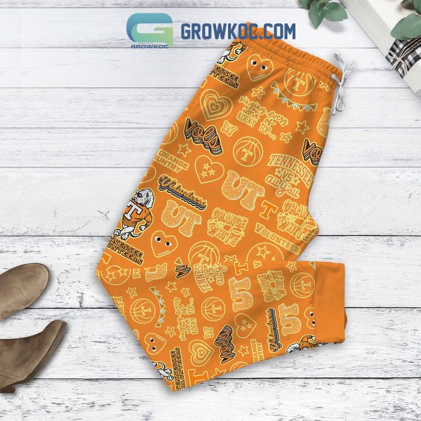 Tennessee Volunteers Run On Coffee Fleece Pajamas Set