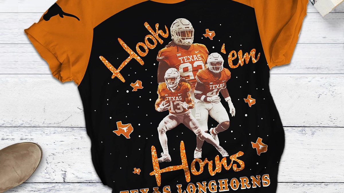 Texas Longhorns Hook 'Em Horns Fleece Pajamas Set - Growkoc