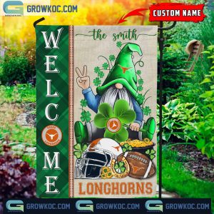 Texas Longhorns St. Patrick’s Day Shamrock Personalized Garden Flag