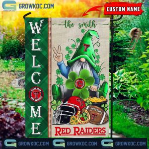 Texas Tech Red Raiders St. Patrick’s Day Shamrock Personalized Garden Flag
