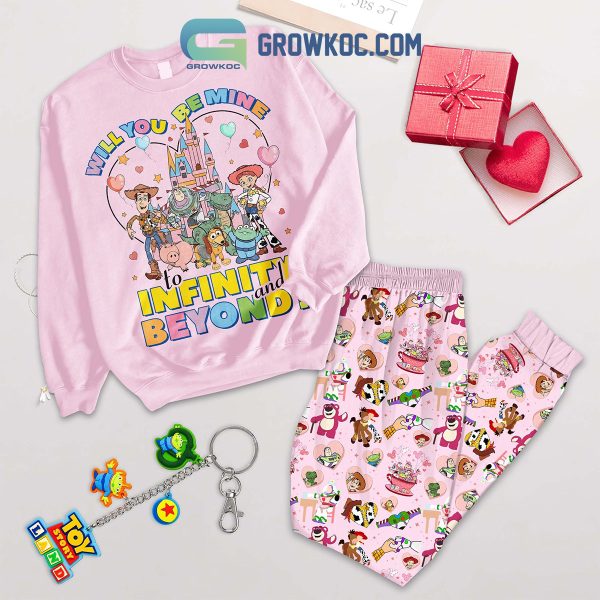 Toy Story Love Fan Valentine Fleece Pajamas Set Long Sleeve