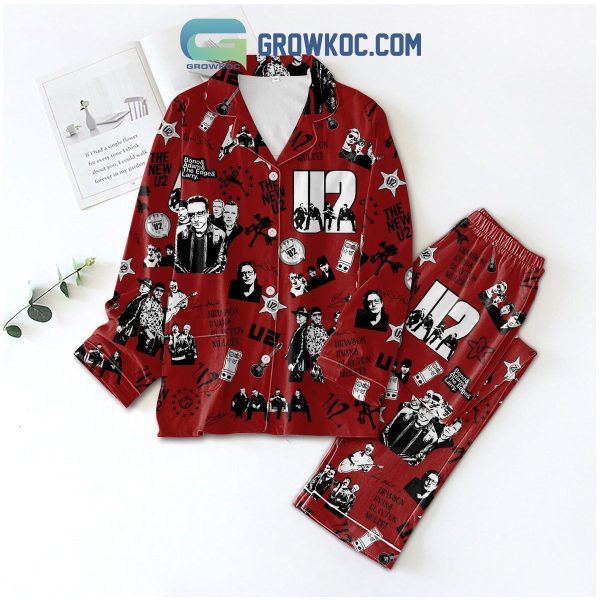 U2 The New U2 Polyester Pajamas Set Red Version