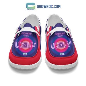 U2 UV Achtung Baby Personalized Hey Dude Shoes