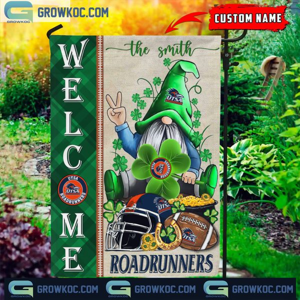 UTSA Roadrunners St. Patrick’s Day Shamrock Personalized Garden Flag