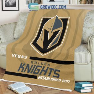 Vegas Golden Knights Established 2017 Fleece Blanket Quilt