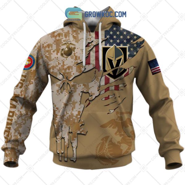 Vegas Golden Knights Marine Corps Personalized Hoodie Shirts