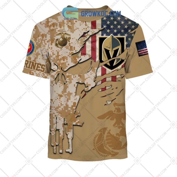 Vegas Golden Knights Marine Corps Personalized Hoodie Shirts