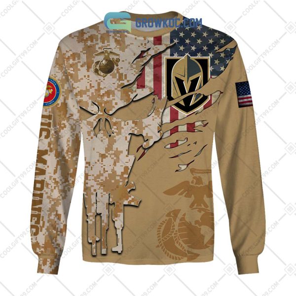 Vegas Golden Knights Marine Corps Personalized Hoodie Shirts