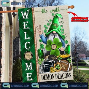 Wake Forest Demon Deacons St. Patrick’s Day Shamrock Personalized Garden Flag