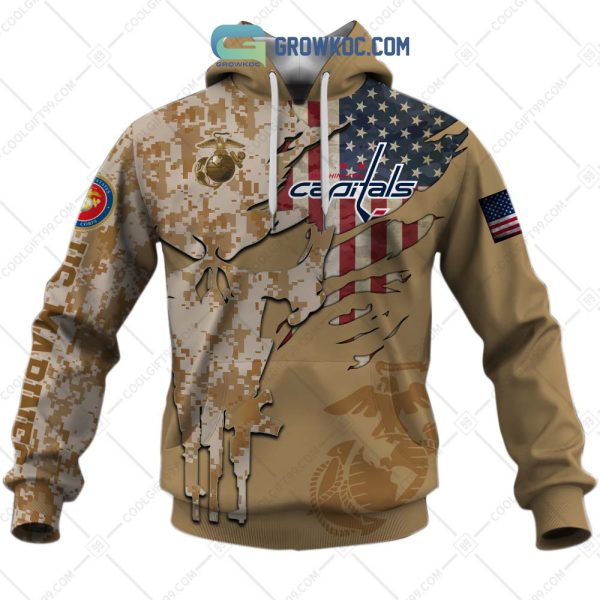 Washington Capitals Marine Corps Personalized Hoodie Shirts