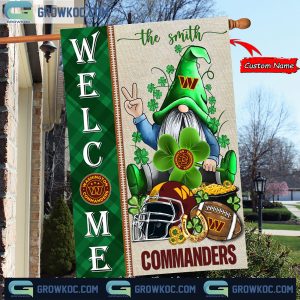 Washington Commanders St. Patrick’s Day Shamrock Personalized Garden Flag