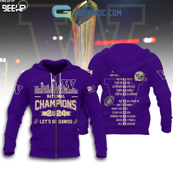 Washington Huskies National Champions 2024 Let’s go Dawgs Hoodie T Shirt