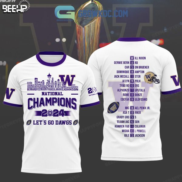 Washington Huskies National Champions 2024 Let’s go Dawgs Hoodie T Shirt