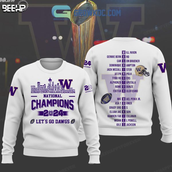 Washington Huskies National Champions 2024 Let’s go Dawgs Hoodie T Shirt