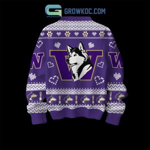 Washington Huskies Real Dawgs Wear Purple Ugly Sweater