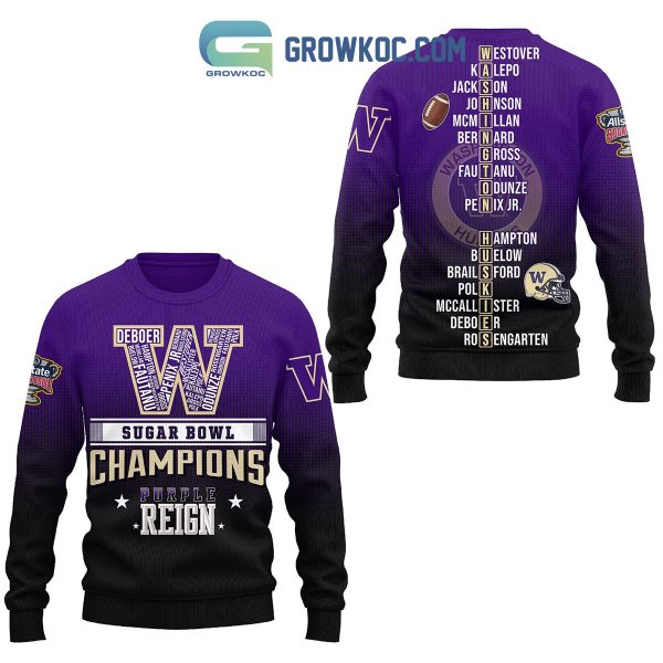 Washington Huskies Sugar Bowl Champions Purple Reign Hoodie T Shirt