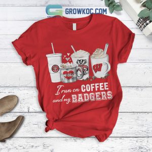 Wisconsin Badgers Run On Coffee Fleece Pajamas Set