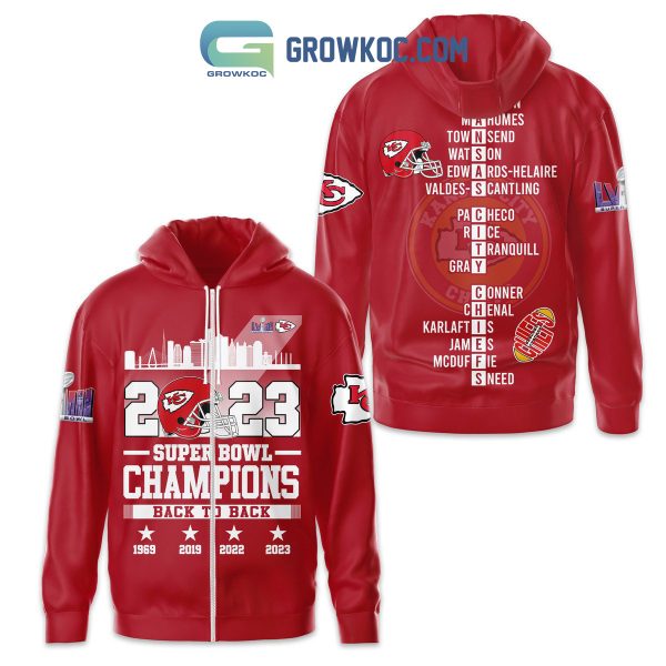 2023 Super Bowl Champions Back To Back Hoodie T Shirt