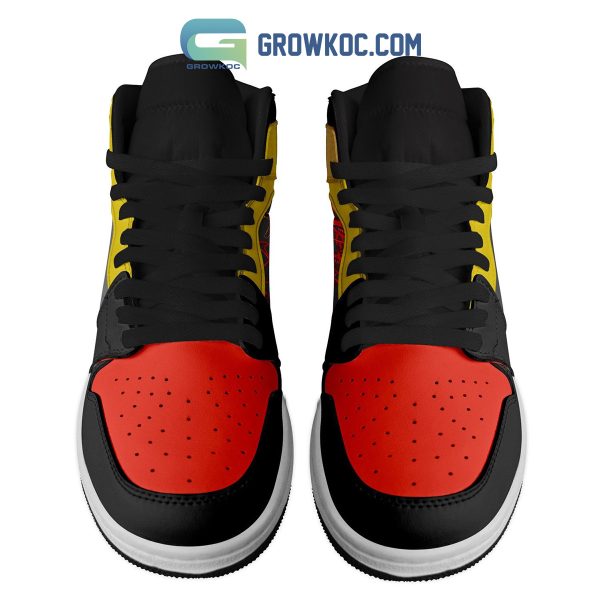 Aerosmith Red And Yellow Air Jordan 1 Shoes