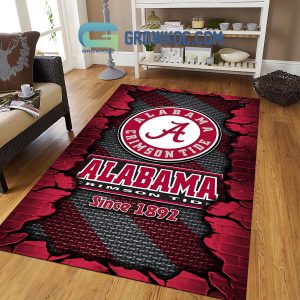 Alabama Crimson Tide Football Team Living Room Rug