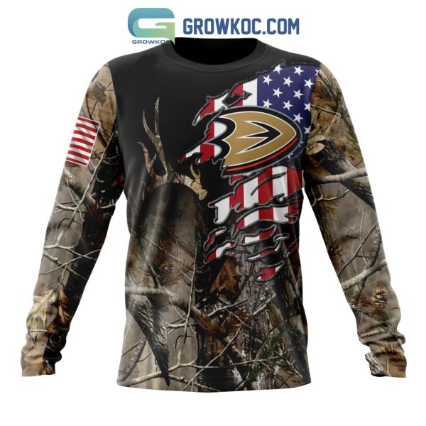 Anaheim Ducks NHL Special Camo Realtree Hunting Personalized Hoodie T Shirt