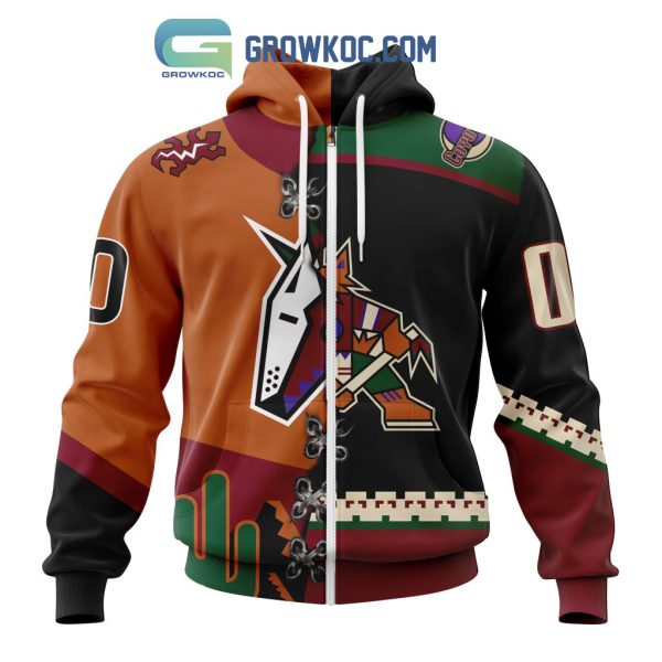 Arizona Coyotes Mix Reverse Retro Personalized Hoodie Shirts