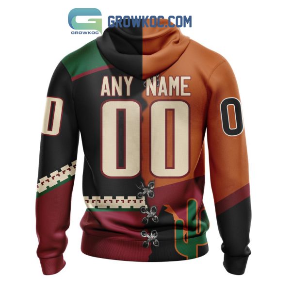 Arizona Coyotes Mix Reverse Retro Personalized Hoodie Shirts