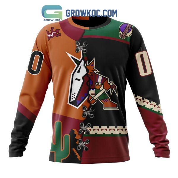 Arizona Coyotes Mix Reverse Retro Personalized Hoodie Shirts