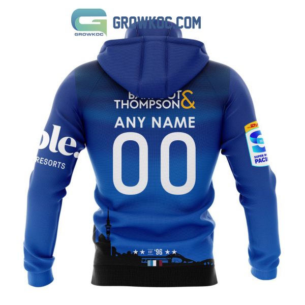 Auckland Blues Personalized 2024 Home Super Rugby Fan Hoodie Shirts