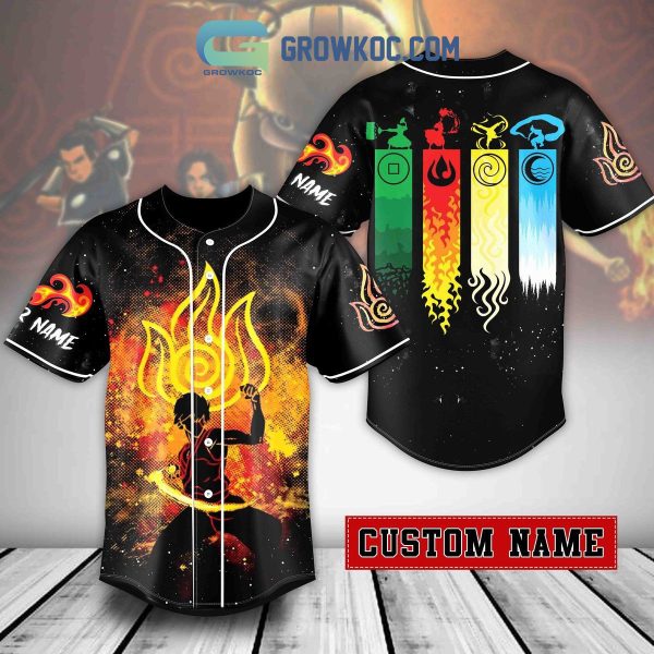 Avatar The Last Airbender Firebending Fan Personalized Baseball Jersey