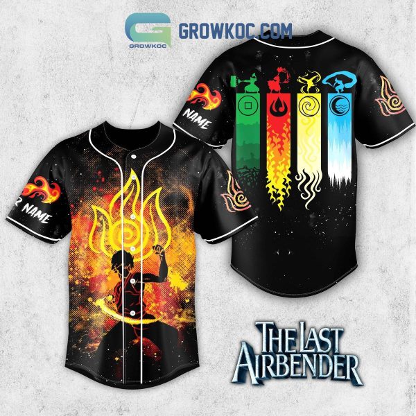 Avatar The Last Airbender Firebending Fan Personalized Baseball Jersey