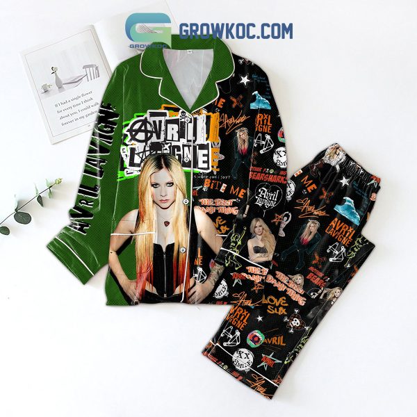 Avril Lavigne The Best Damn Thing Polyester Pajamas Set Black Design