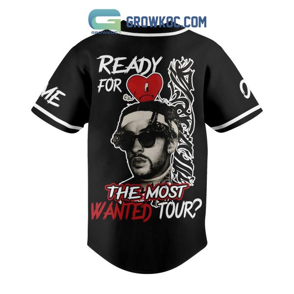 Bad Bunny Are You Ready For World Tour Love Personalized Baseball Jersey