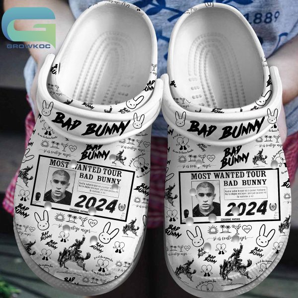 Bad Bunny The Most Wanted Tour In 2024 Back White Crocs Clogs
