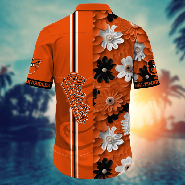 Baltimore Orioles Summer Flower Hawaii Shirts