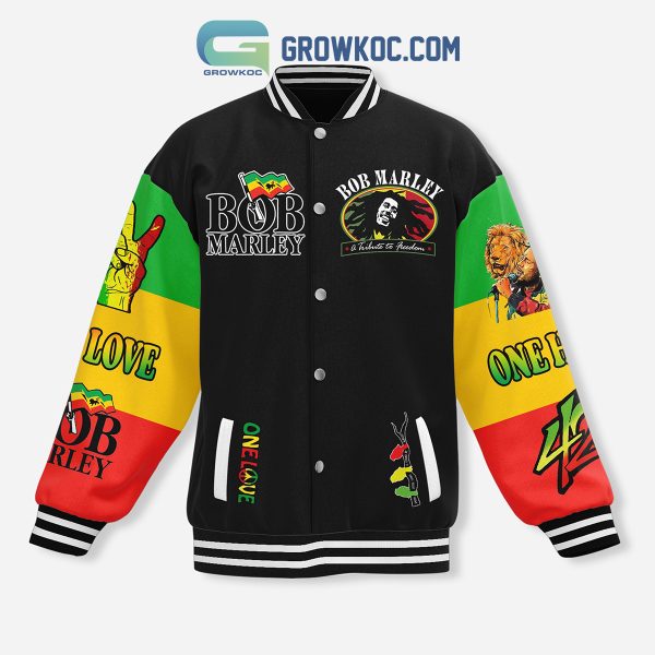 Bob Marley Live The Life Baseball Jacket