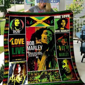 Bob Marley My Music Fights Against The System That Teaches To Live And Die Fleece Blanket Quilt