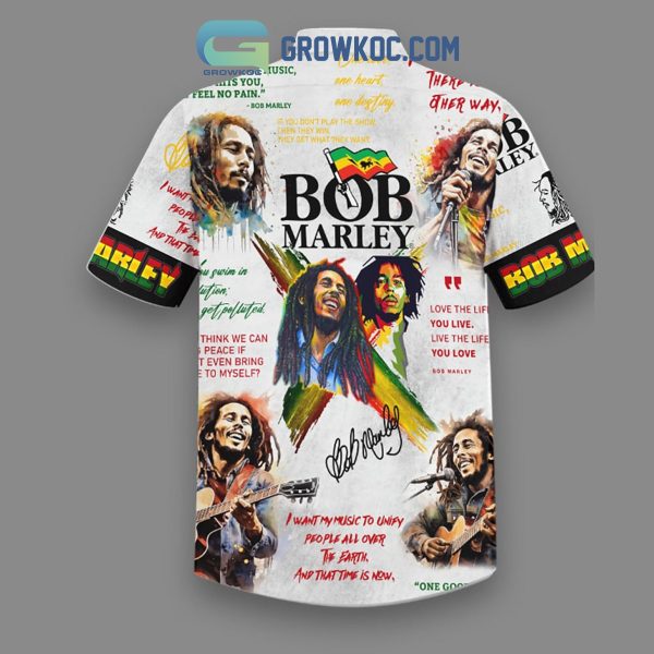 Bob Marley My Music White Version Hawaiian Shirts