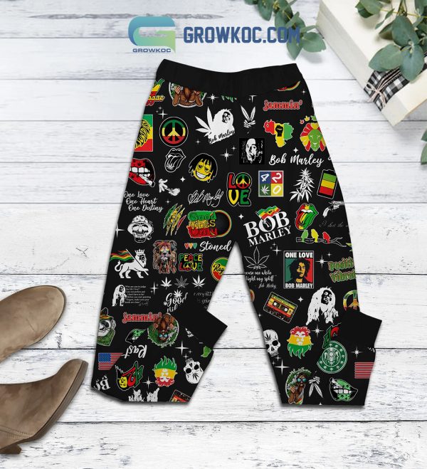 Bob Marley One Love True Love Fleece Pajamas Set