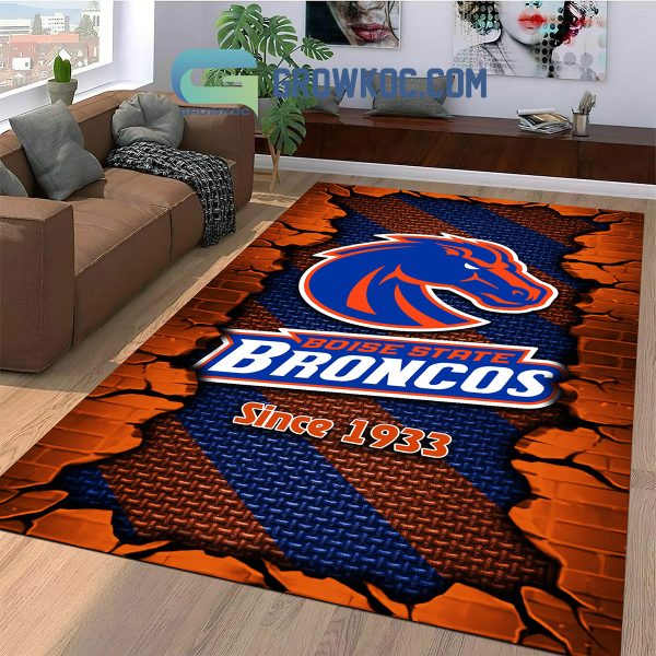 Boise State Broncos Football Team Living Room Rug