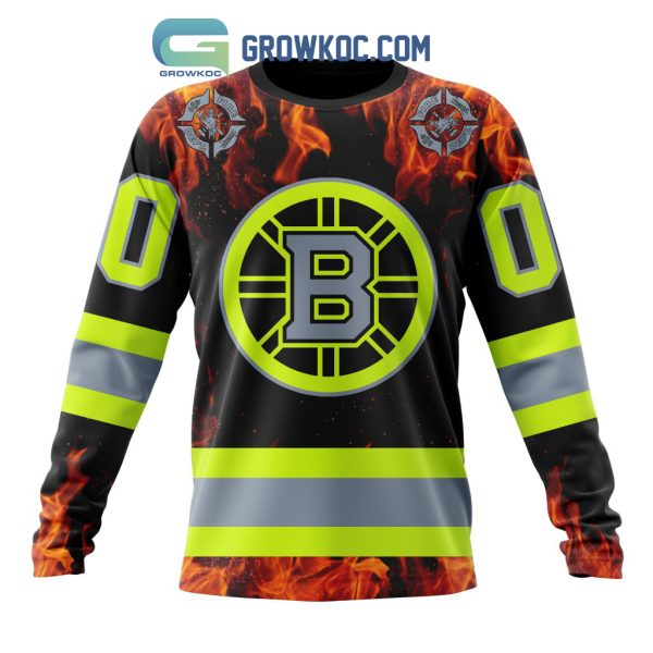 Boston Bruins Honoring Firefighters Hoodie Shirts