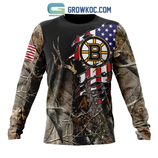 Boston Bruins NHL Special Camo Realtree Hunting Personalized Hoodie T Shirt