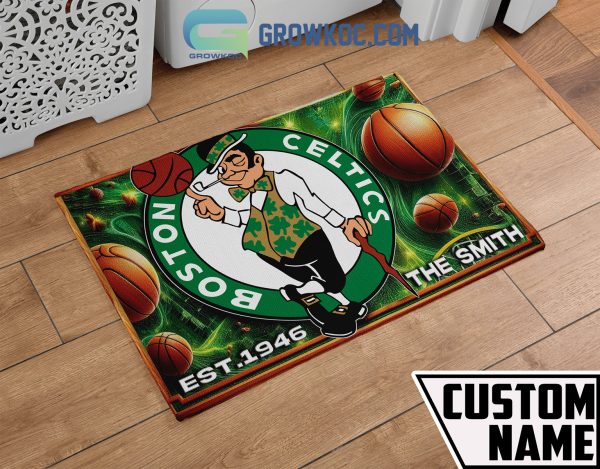 Boston Celtics Est. 1946 Happy St. Patrick’s Day Personalized Doormat