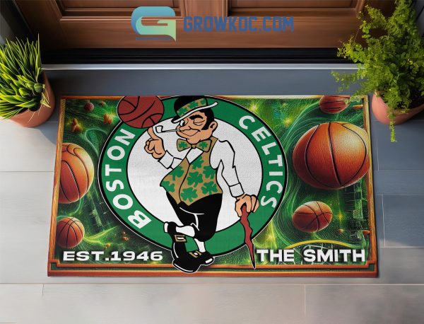 Boston Celtics Est. 1946 Happy St. Patrick’s Day Personalized Doormat