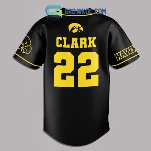 Caitlin Clark Iowa Hawkeyes Black Version Fan Baseball Jersey